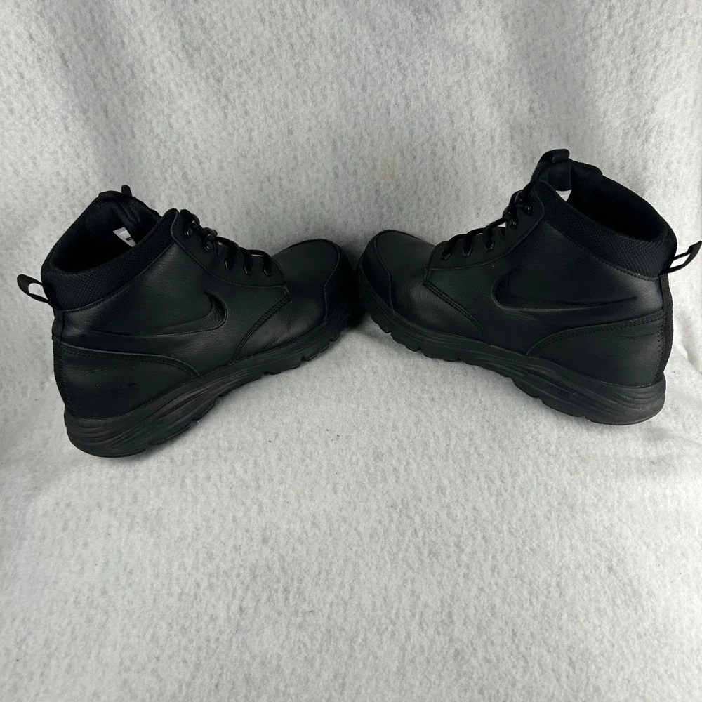 Nike ACG Manoa Boots Kids Size 7Y Black Leather Hiking Lifestyle 535921-003
